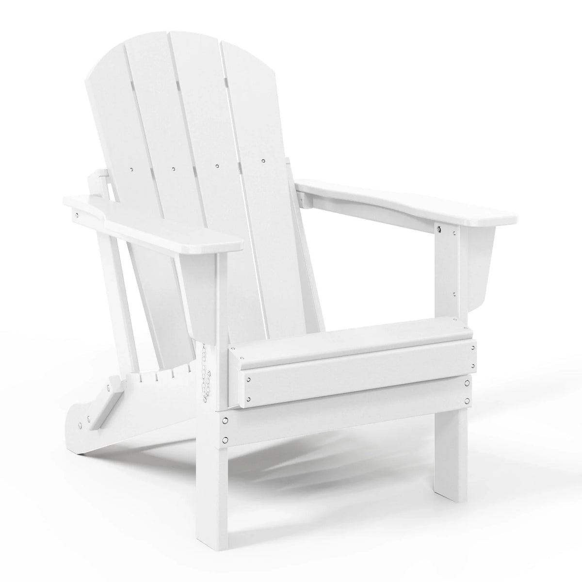 Chaise Adirondack pliante d'extérieur tout temps Polytrends Laguna résistante à la décoloration pour patio