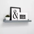 Étagère murale flottante en MDF 23"x4", gris nuage, quincaillerie de montage incluse