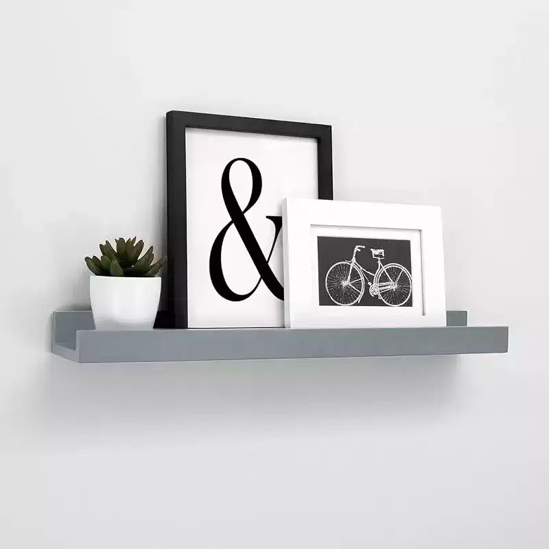 Étagère murale flottante en MDF 23"x4", gris nuage, quincaillerie de montage incluse