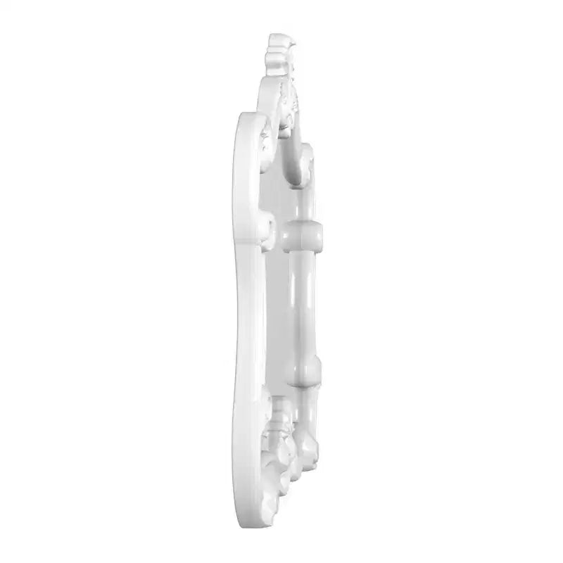 Miroir mural d'appoint 28"x32" brillant blanc avec cadre orné