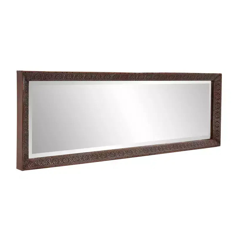 Miroir rectangulaire psyché 30x90 cm, cadre en métal bronze