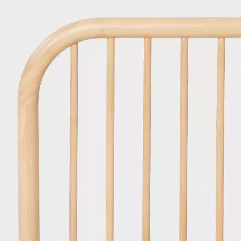 Lit plateforme double en bois naturel, cadre en hévéa pour enfants