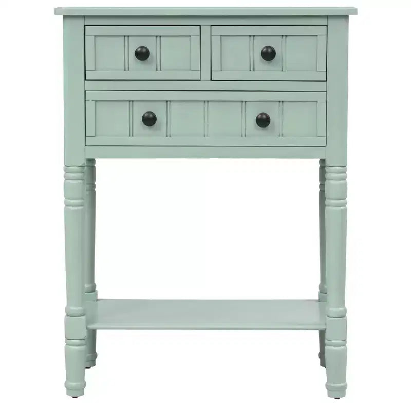 Console rectangulaire en bois de 23,7 pouces avec 3 tiroirs