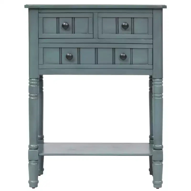 Console rectangulaire en bois de 23,7 pouces avec 3 tiroirs
