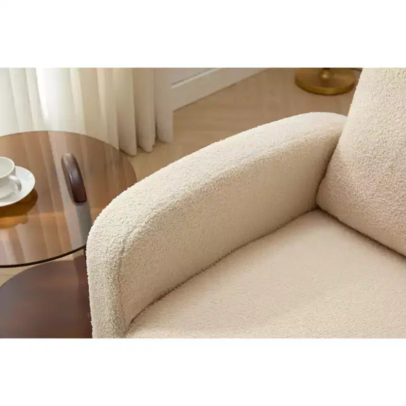 Fauteuil à bascule moderne avec pochette latérale et dossier haut, planeur pour chambre à coucher ou chambre de bébé