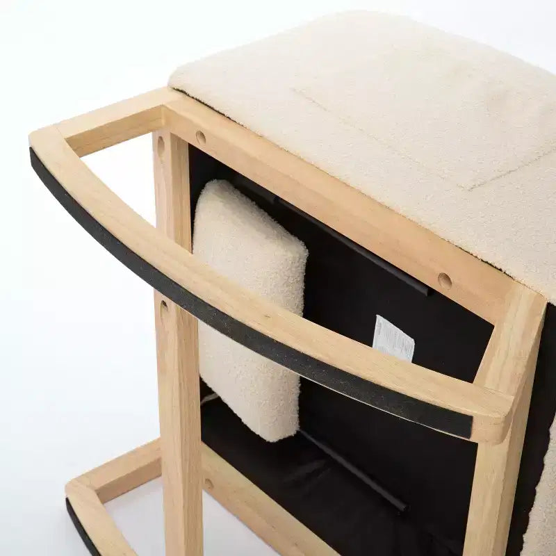 Fauteuil à bascule moderne avec pochette latérale et dossier haut, planeur pour chambre à coucher ou chambre de bébé