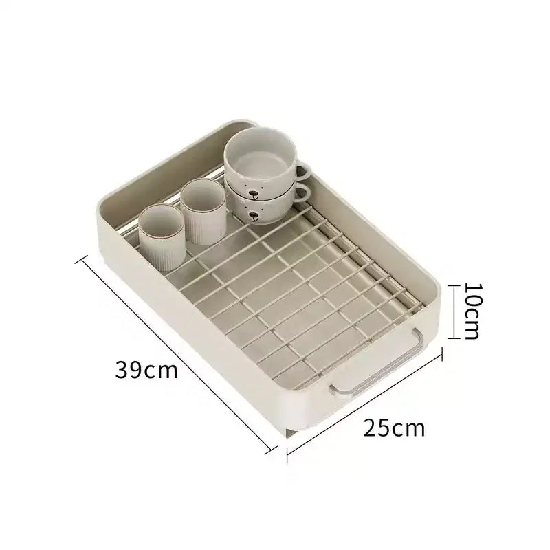 Égouttoir à vaisselle, tiroir coulissant pour armoire de cuisine, étagère de rangement coulissante en métal pour salle de bain et salon