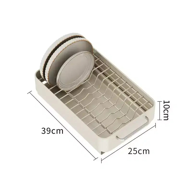 Égouttoir à vaisselle, tiroir coulissant pour armoire de cuisine, étagère de rangement coulissante en métal pour salle de bain et salon