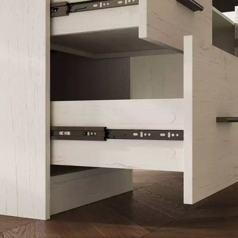 Bureau d'angle électrique à hauteur réglable avec tiroirs de rangement, ports de charge et 4 réglages de mémoire