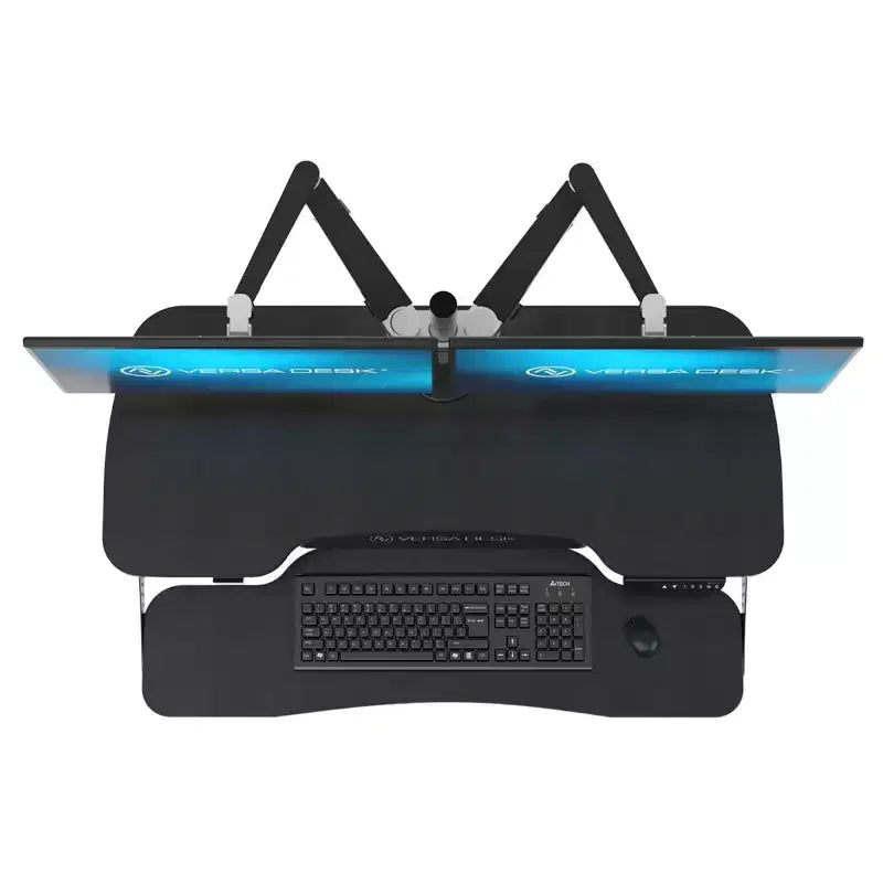Convertisseur de bureau debout électrique réglable en hauteur de 40" avec port USB, noir