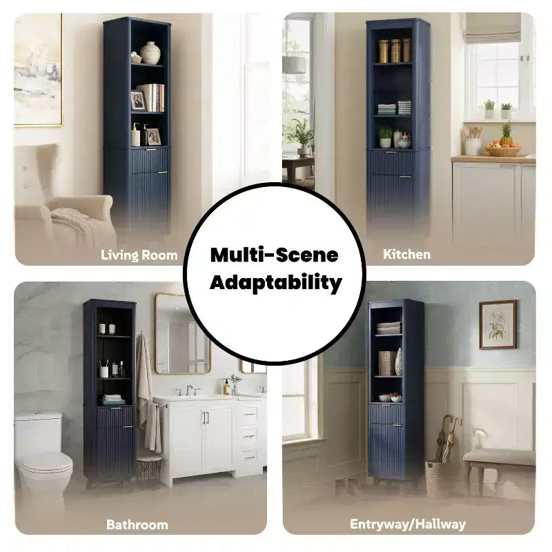 Meuble de rangement haut de salle de bain moderne avec tiroir et porte, bois