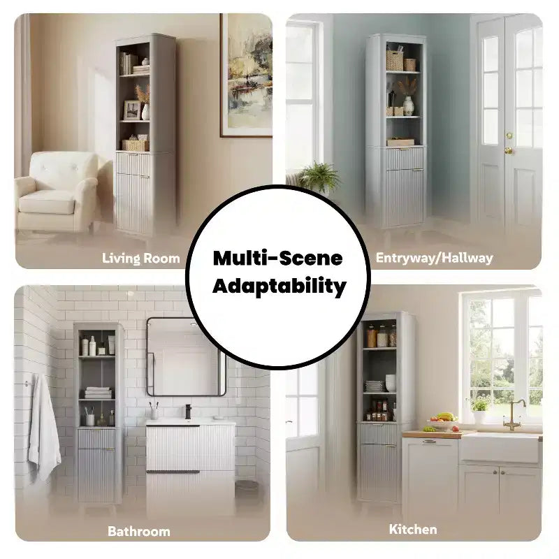 Meuble de rangement haut de salle de bain moderne avec tiroir et porte, bois