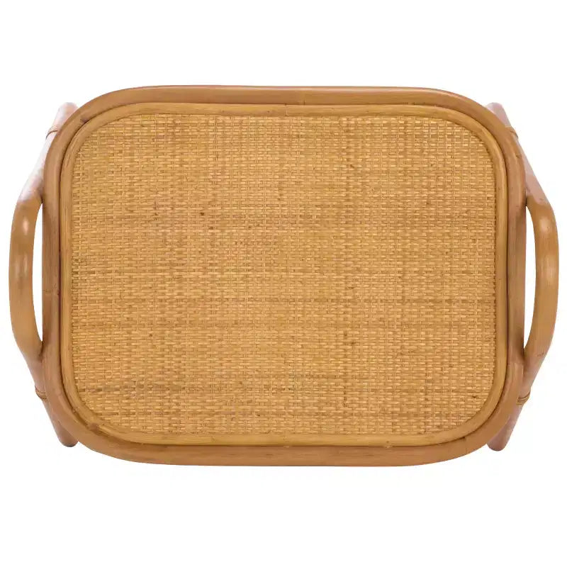 Table d'appoint porte-revues en rotin, naturel