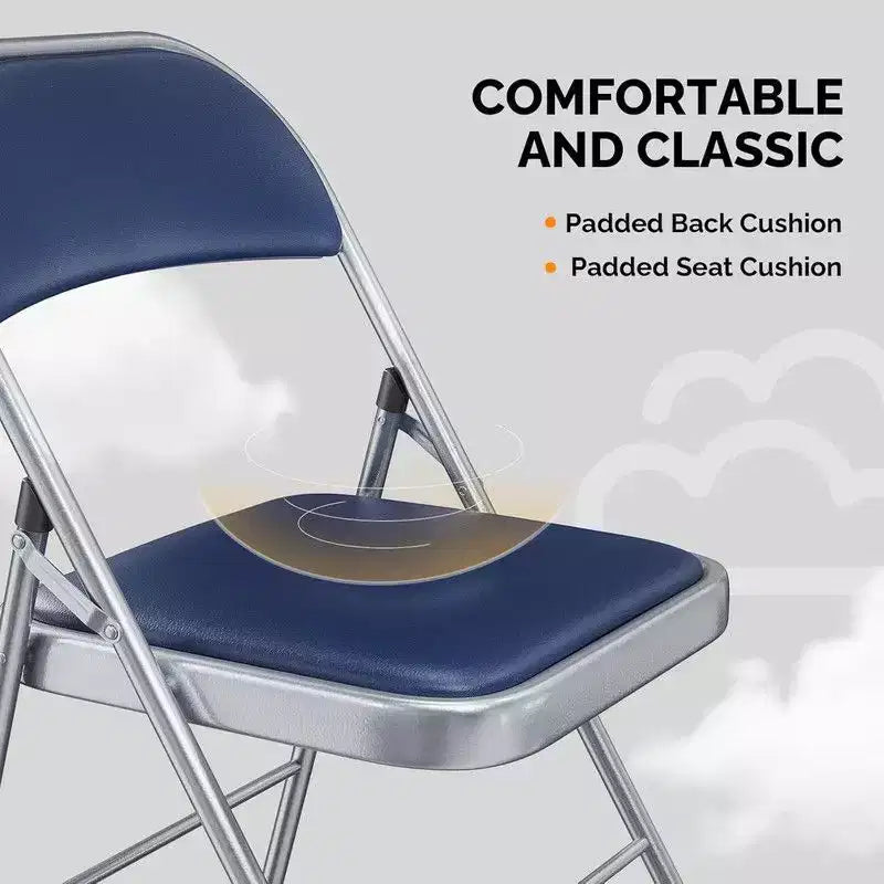 Lot de 2 chaises pliantes avec sièges rembourrés