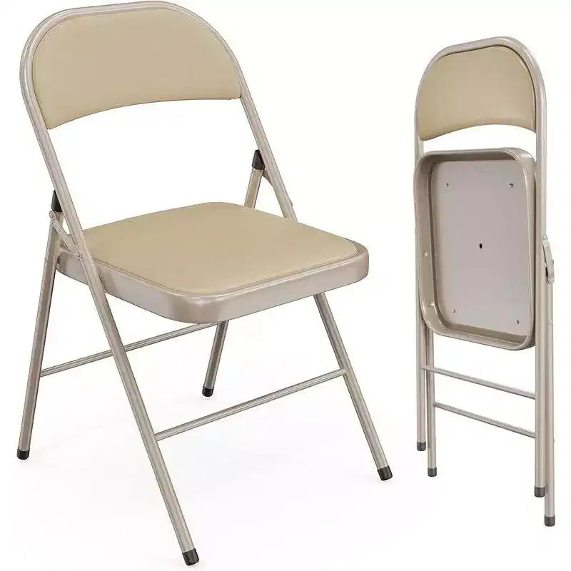 Lot de 2 chaises pliantes avec sièges rembourrés