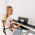 Support de clavier piano en Z réglable, robuste et portable, hauteur et largeur réglables, convient aux pianos électriques 44/54/61/88 touches, noir