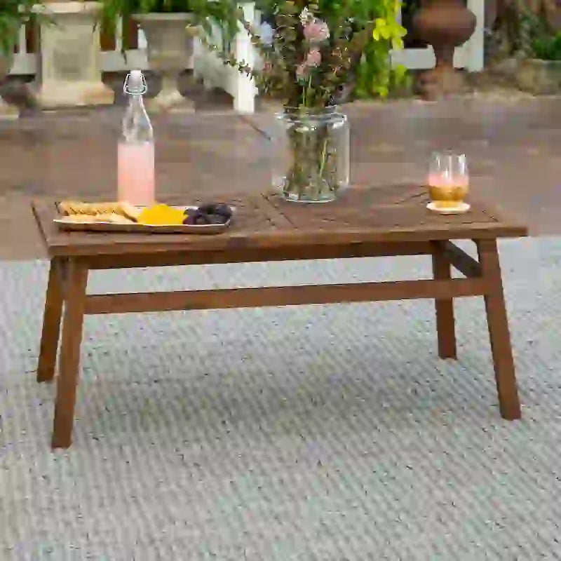 Table basse chevron en bois d'acacia Elephant Point Middlebrook