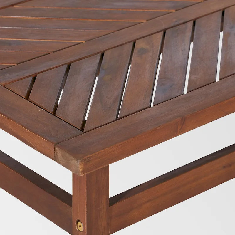 Table basse chevron en bois d'acacia Elephant Point Middlebrook
