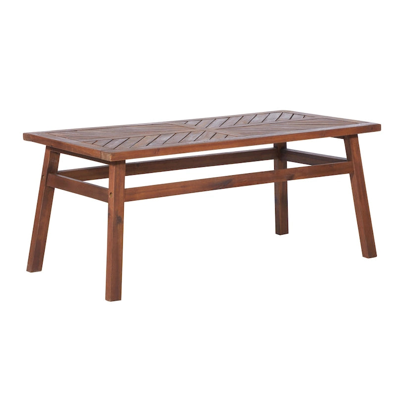Table basse chevron en bois d'acacia Elephant Point Middlebrook
