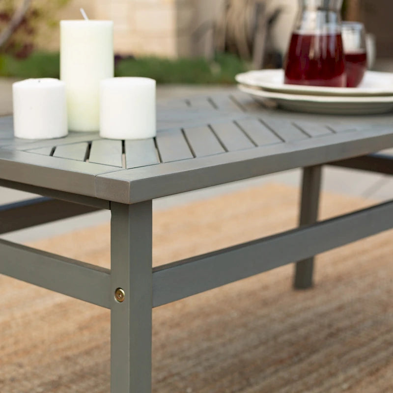 Table basse chevron en bois d'acacia Elephant Point Middlebrook