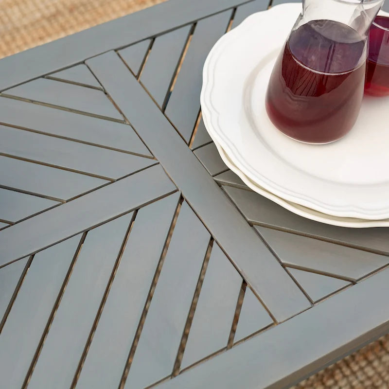 Table basse chevron en bois d'acacia Elephant Point Middlebrook