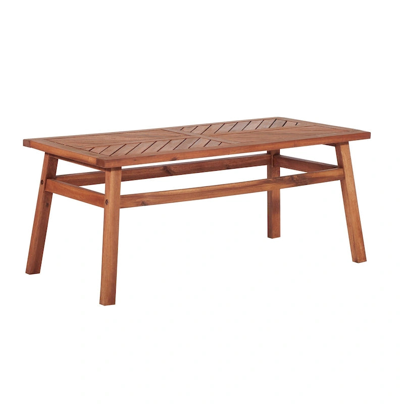 Table basse chevron en bois d'acacia Elephant Point Middlebrook