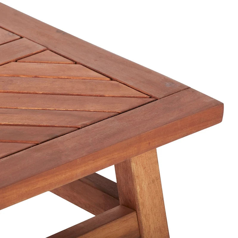 Table basse chevron en bois d'acacia Elephant Point Middlebrook