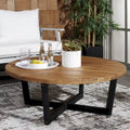 Table basse d'extérieur ronde à 4 pieds Yareli SAFAVIEH - 39Wx39Dx15H