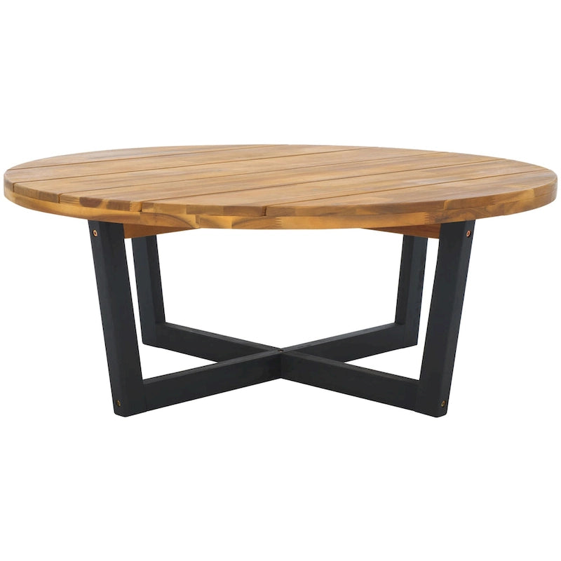 Table basse d'extérieur ronde à 4 pieds Yareli SAFAVIEH - 39Wx39Dx15H