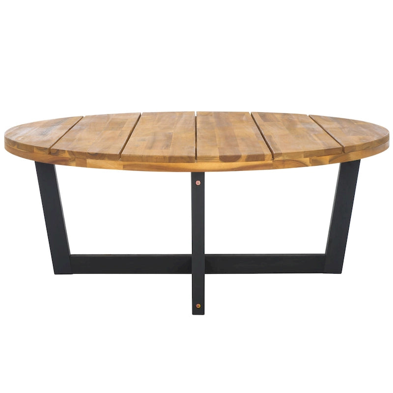 Table basse d'extérieur ronde à 4 pieds Yareli SAFAVIEH - 39Wx39Dx15H
