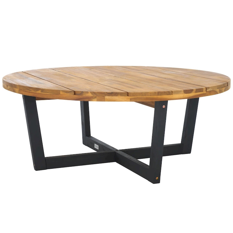 Table basse d'extérieur ronde à 4 pieds Yareli SAFAVIEH - 39Wx39Dx15H
