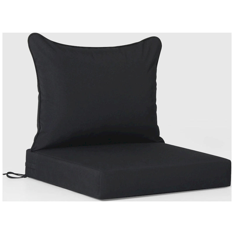 Polytrends Birchwood Canapé d'extérieur 3 places avec coussins en HDPE tout temps, noir