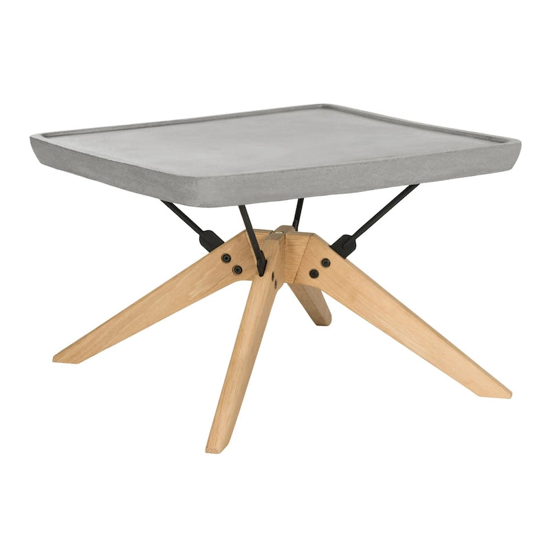 SAFAVIEH Outdoor Living Delartin Table Basse Moderne Gris Foncé - 22W x 22D x 15H