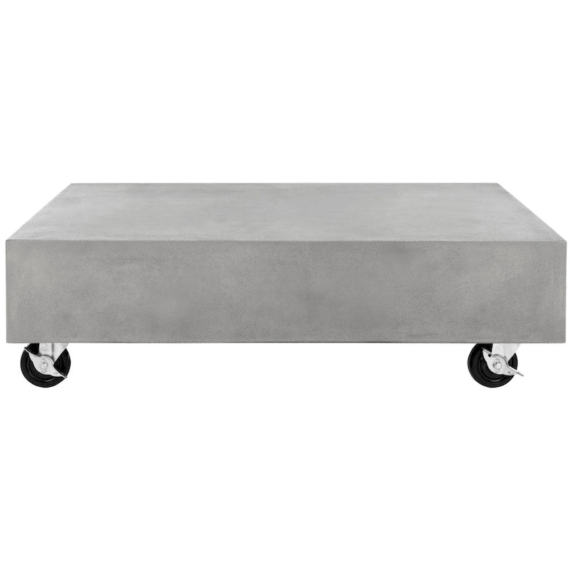 SAFAVIEH Outdoor Living Gargon Table basse moderne en béton - 32L x 32P x 10H