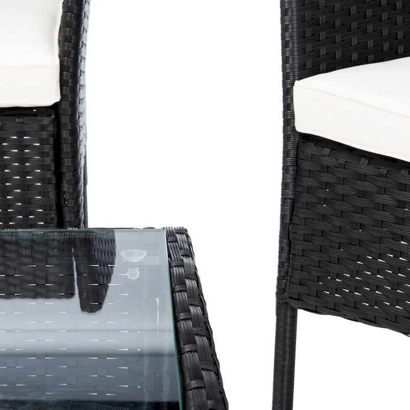 SAFAVIEH Abdul Ensemble de conversation 4 pièces d'extérieur. - 42L x 23P x 33H