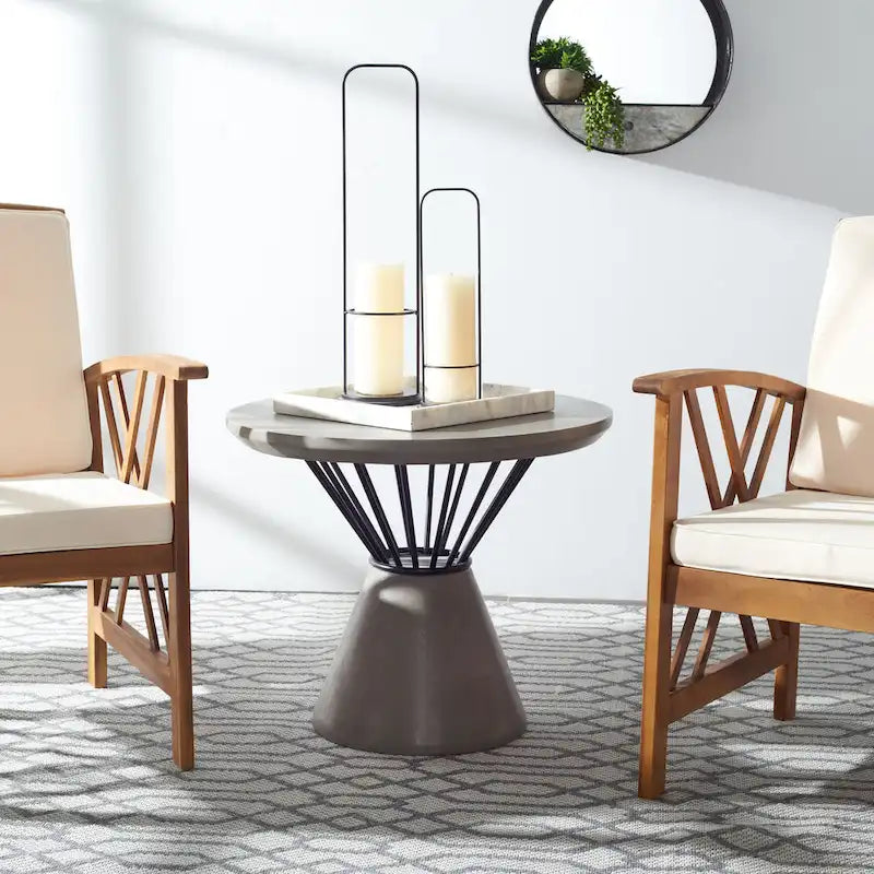 SAFAVIEH Outdoor Living Darien Concrete Coffee Table - 24W x 24D x 20H