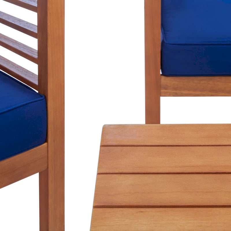 SAFAVIEH Outdoor Living Alda Ensemble 4 pièces avec Coussins Décoratifs - 51L x 26P x 26H