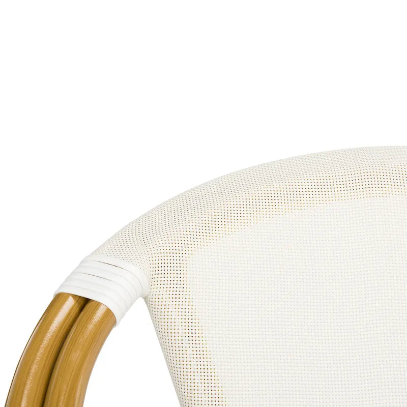 Chaise de salle à manger empilable Safavieh Karine, beige (lot de 2) – 55,8 cm (L) x 58,4 cm (P) x 83,8 cm (H)