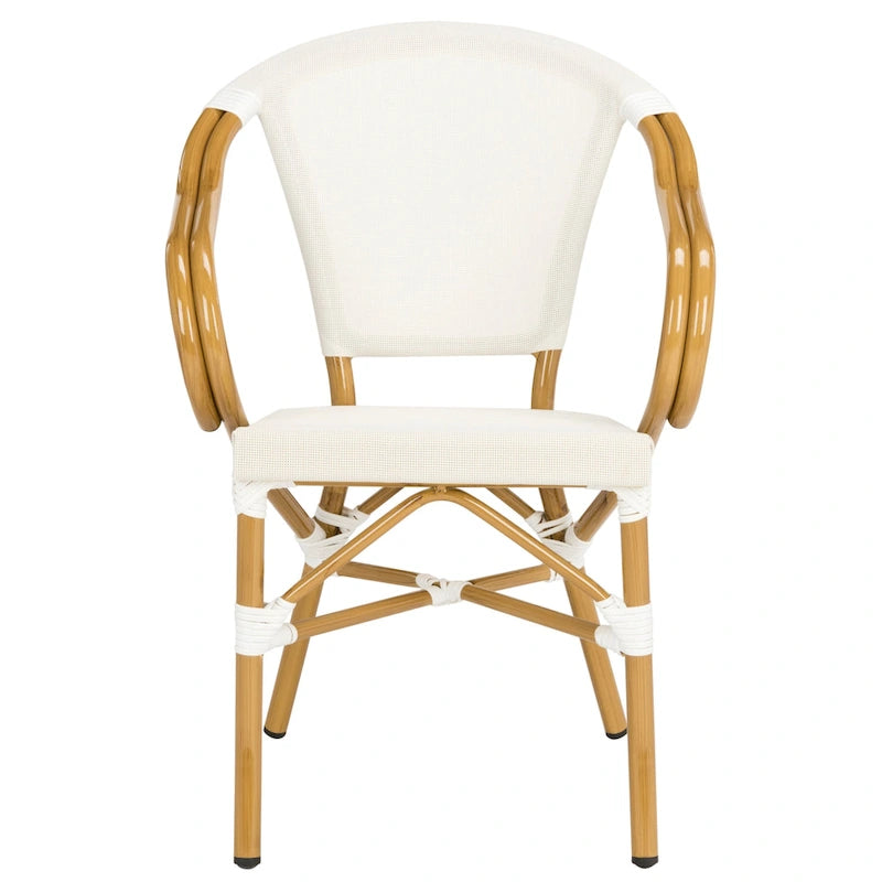 Chaise de salle à manger empilable Safavieh Karine, beige (lot de 2) – 55,8 cm (L) x 58,4 cm (P) x 83,8 cm (H)