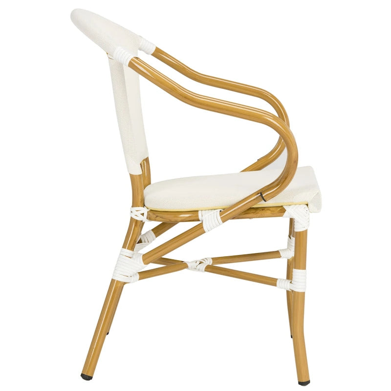 Chaise de salle à manger empilable Safavieh Karine, beige (lot de 2) – 55,8 cm (L) x 58,4 cm (P) x 83,8 cm (H)