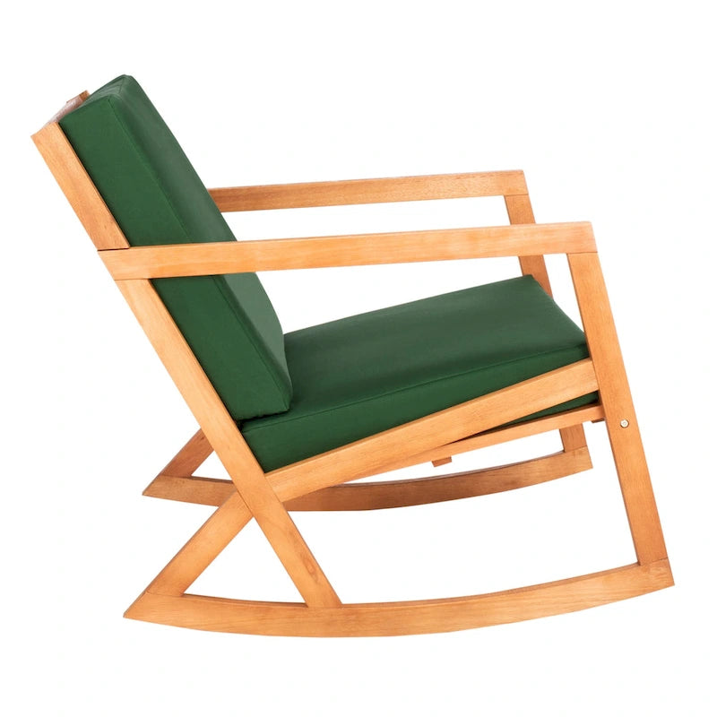 SAFAVIEH Rocking Chair d'extérieur Vernon avec Coussin - 26L x 38P x 31H