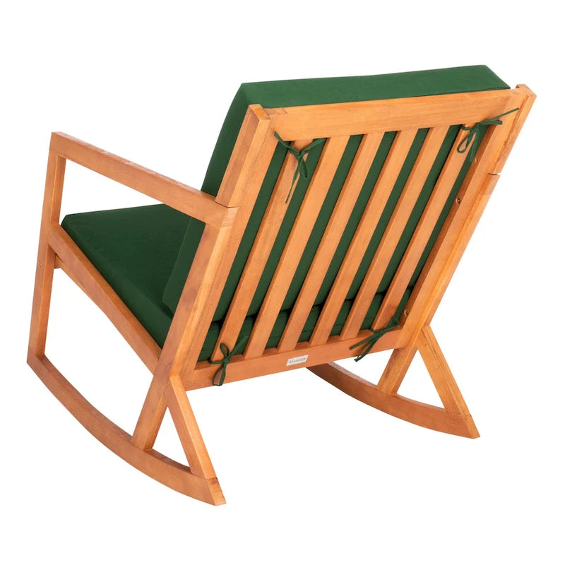 SAFAVIEH Rocking Chair d'extérieur Vernon avec Coussin - 26L x 38P x 31H