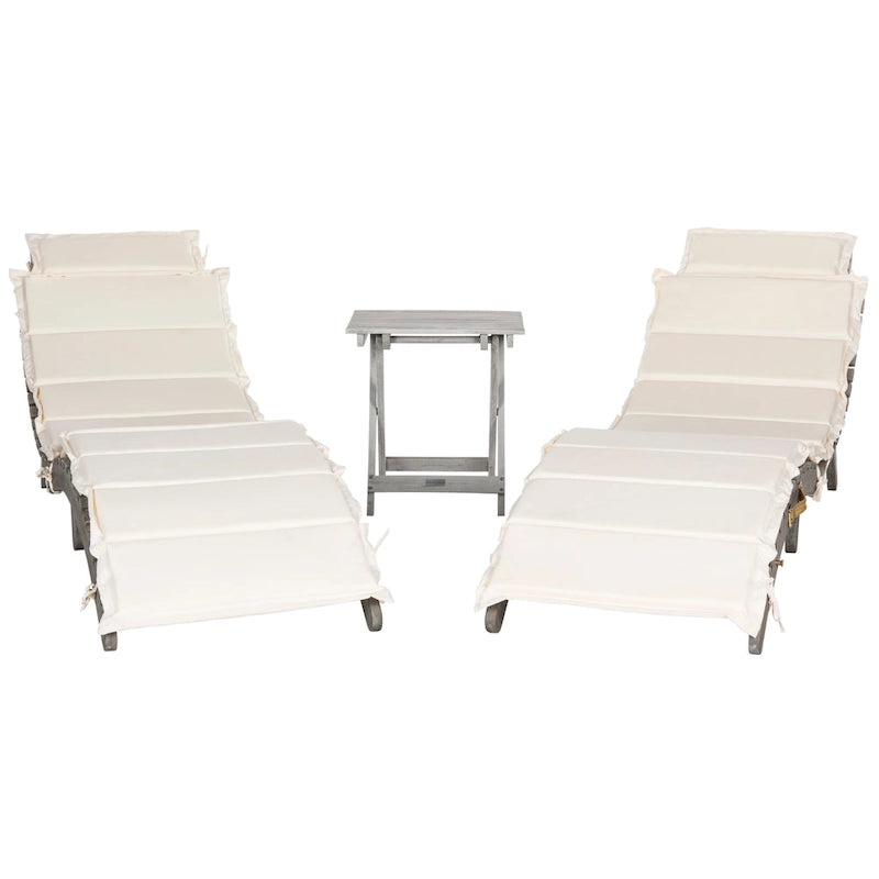 Ensemble de trois meubles de salon d'extérieur Pacifica de SAFAVIEH. - 21L x 72P x 25H