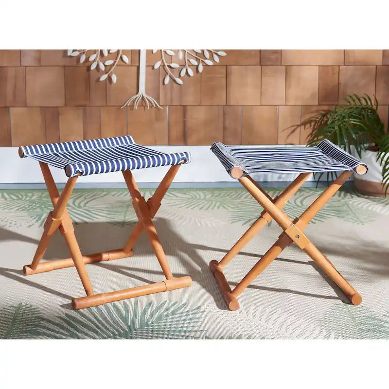 SAFAVIEH Tabouret d'extérieur Breanne Petite (Lot de 2) - 17 larg. x 17 prof. x 16 haut.