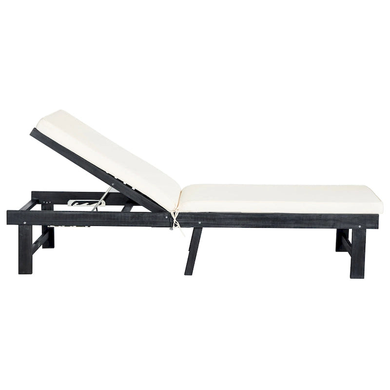 SAFAVIEH Outdoor Living Inglewood Chaise Lounge Chair with Cushion - 24W x 75D x 15H