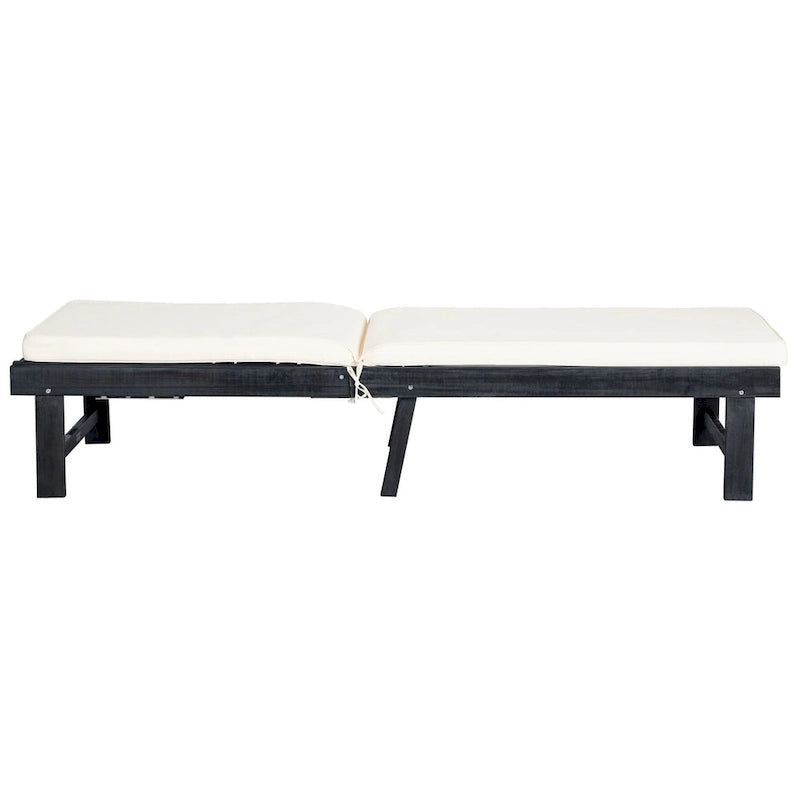 SAFAVIEH Outdoor Living Inglewood Chaise longue avec coussin - 24W x 75D x 15H