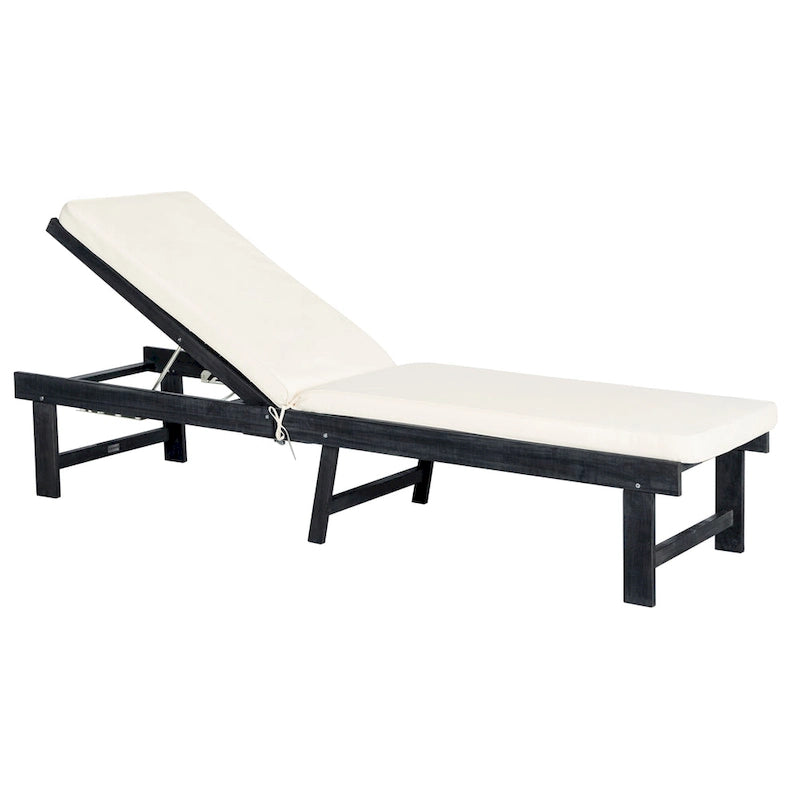 SAFAVIEH Outdoor Living Inglewood Chaise longue avec coussin - 24W x 75D x 15H