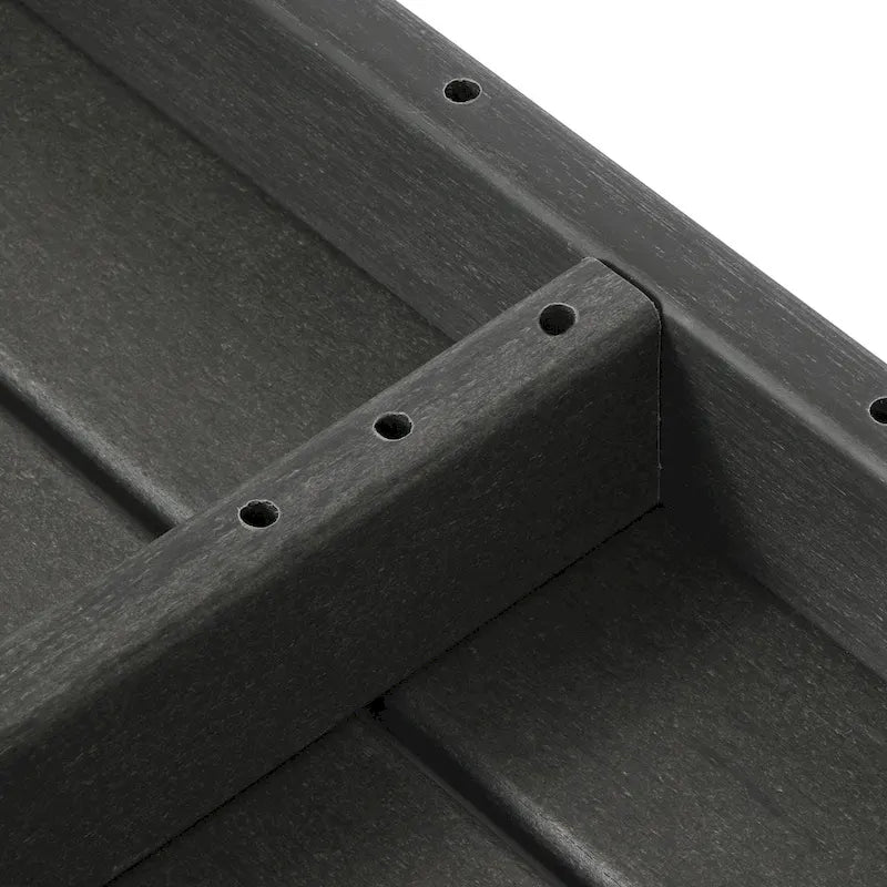 Polytrends Sectionnel de patio sans fin 5 pièces avec cadre gris et sièges profonds