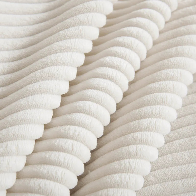 Fauteuil une place en velours côtelé avec coussin lombaire