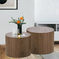 Lot de 2 tables basses avec placage chêne